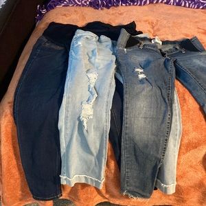 Lot of 3 maternity jeans
